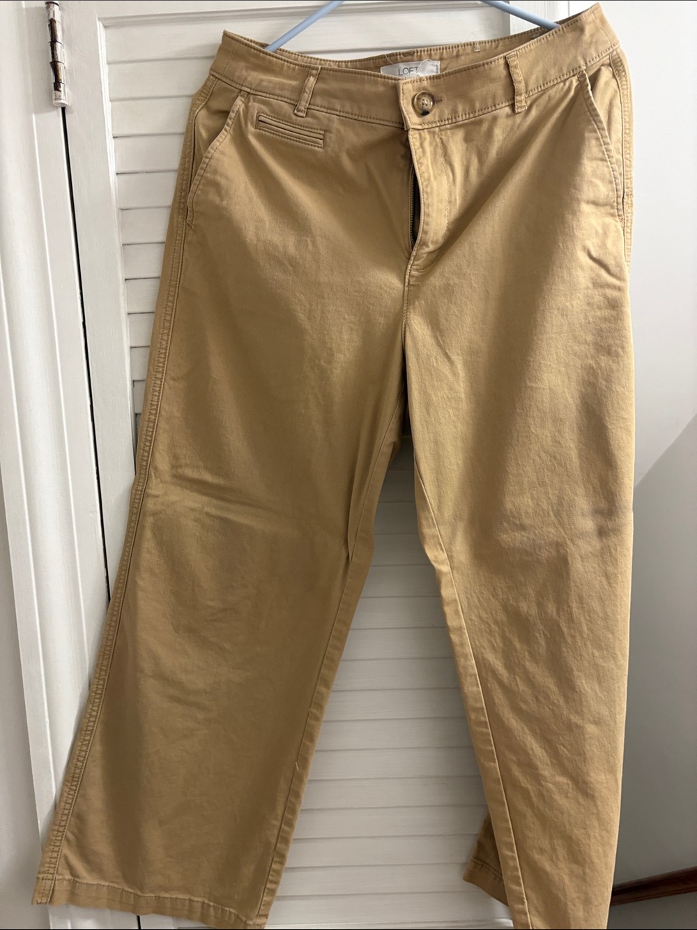 LOFT Khaki Tan Wide Leg Chino Pants Women’s Size 8P